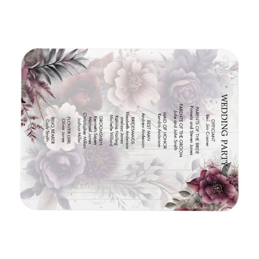 Wedding Ceremony-programma Magneet (Horizontaal)