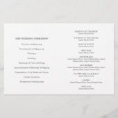 WEDDING CEREMONY PROGRAMMA mini gold confetti blus (Achterkant)