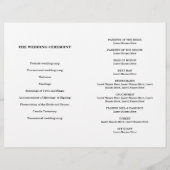 WEDDING CEREMONY PROGRAMMA mini gold confetti iory (Achterkant)