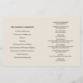 WEDDING CEREMONY PROGRAMMA mini gold confetti iory (Achterkant)