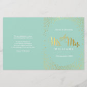 WEDDING CEREMONY PROGRAMMA mini gold confetti mini (Voorkant)