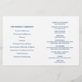 WEDDING CEREMONY PROGRAMMA mini gold confetti mini (Achterkant)