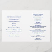 WEDDING CEREMONY PROGRAMMA mini gold confetti navy (Achterkant)