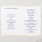 WEDDING CEREMONY PROGRAMMA mini gold confetti navy (Achterkant)