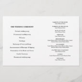 WEDDING CEREMONY PROGRAMMA mini gold confetti simp (Achterkant)