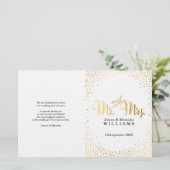WEDDING CEREMONY PROGRAMMA mini gold confetti simp (Staand voorkant)