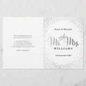 WEDDING CEREMONY PROGRAMMA mini Silver confetti (Voorkant)