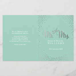 WEDDING CEREMONY PROGRAMMA mini Silver confetti mu