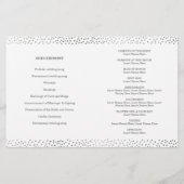 WEDDING CEREMONY PROGRAMMA mini Silver confetti mu (Achterkant)