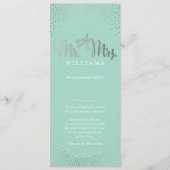 WEDDING CEREMONY PROGRAMMA mini Silver confetti mu Programmakaart (Voorkant)