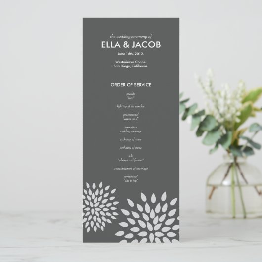 Wedding Ceremony-programma Programmakaart (Staand voorkant)