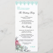 Wedding Ceremony-programma Programmakaart (Achterkant)