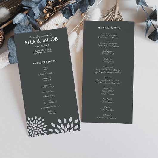 Wedding Ceremony-programma Programmakaart
