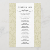 Wedding Ceremony-programma's Programmakaart (Achterkant)