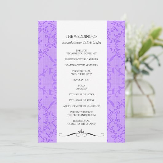 Wedding Ceremony-programma's Programmakaart (Staand voorkant)