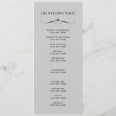 Wedding Ceremony-programma's Programmakaart (Achterkant)
