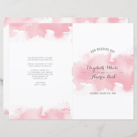 WEDDING CEREMONY stijlvolle waterverf (Voorkant / Achterkant)