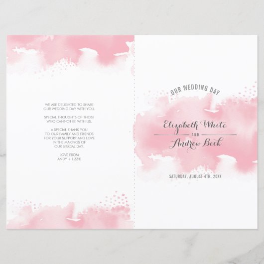 WEDDING CEREMONY stijlvolle waterverf (Voorkant)