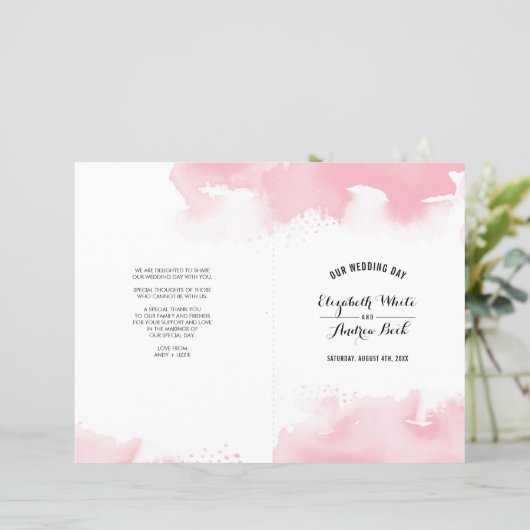 WEDDING CEREMONY stijlvolle waterverf (Staand voorkant)