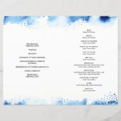 WEDDING CEREMONY stijlvolle waterverf blauw (Achterkant)