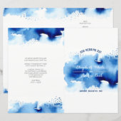 WEDDING CEREMONY stijlvolle waterverf: blauw marjo (Voorkant / Achterkant)