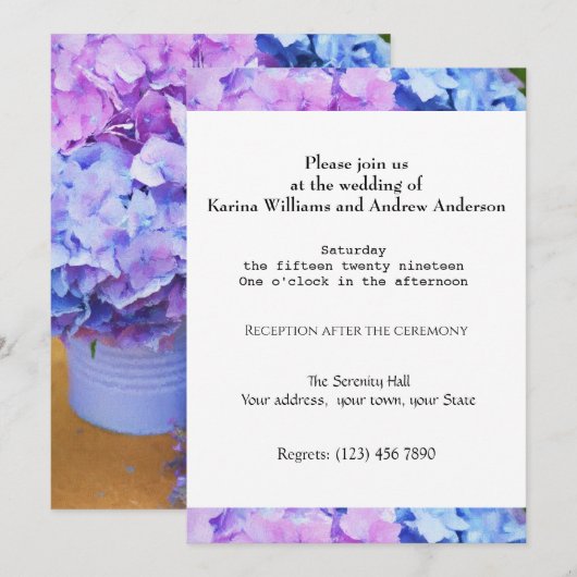 Wedding Ceremony Uitnodiging (Voorkant / Achterkant)