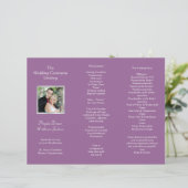 Wedding Ceremony vouwt programma met foto (Staand voorkant)