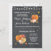 Wedding Chalk Rustic Pumpkin Herfst Herfst Uitnodi Kaart (Voorkant)