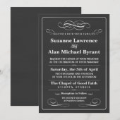 Wedding Chalkboard Vintage Poster Kaart (Voorkant / Achterkant)