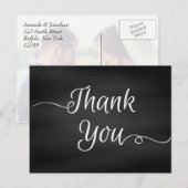 Wedding Chalkboard voegt foto toe Dank u Briefkaart (Voorkant / Achterkant)