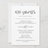 Wedding Charm | Verlenging zwart-wit/witte wijn Kaart (Voorkant)