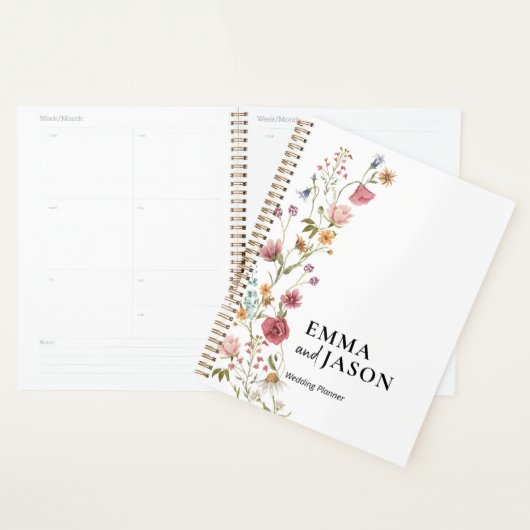 Wedding Checklist Planner, Floral Elegant Wedding Planner (Display)