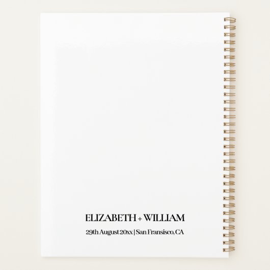 Wedding Checklist Planner Modern Elegant (Achterkant)