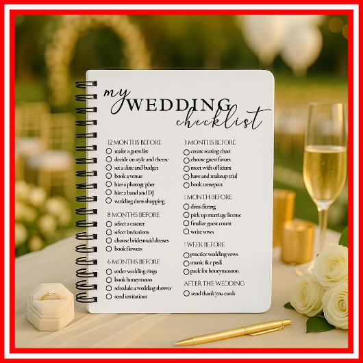 Wedding Checklist Planner Modern Elegant