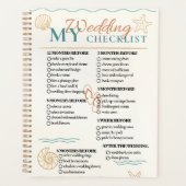 Wedding Checklist Planner Modern Elegant STRAND (Voorkant)