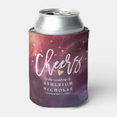 Wedding Cheers to Love Space Galaxy Constellations Blikjeskoeler (Blikje Voorkant)