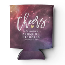 Wedding Cheers to Love Space Galaxy Constellations