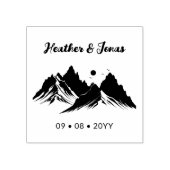 Wedding Cherished Rustic Mountains Landscape  Rubberstempel (Afrduk)
