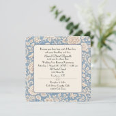 Wedding Chinoiserie Bird and Flower Pattern Kaart (Staand voorkant)