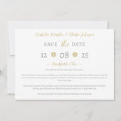 Wedding Christmas Exquisite Holly Branches Photo Save The Date (Achterkant)