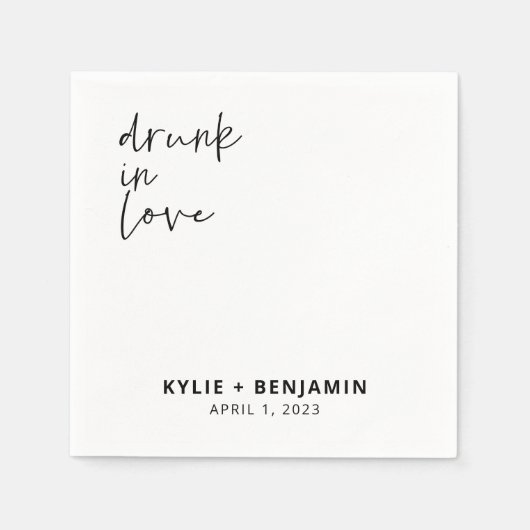 Wedding Cocktail Napkin Servet (Voorkant)