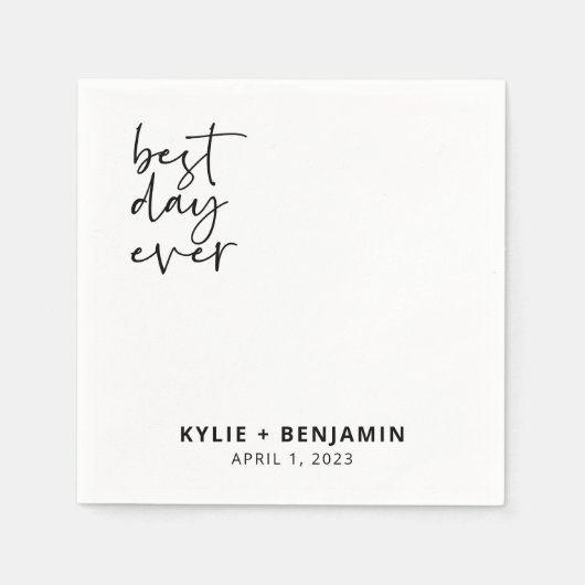 Wedding Cocktail Napkin Servet (Voorkant)