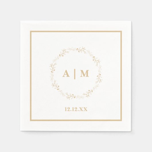 Wedding Cocktail Napkin Servet (Voorkant)