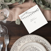 Wedding Cocktail Napkin with String Lights Servet