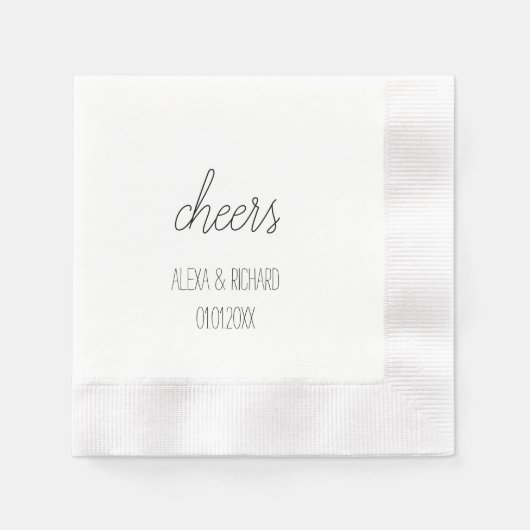 Wedding Cocktail Wedding Vrijgezellenfeest Verlovi Servet (Voorkant)