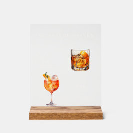 Wedding Cocktails Signature Drinken Acryl Bord