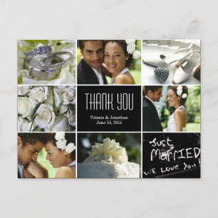 Wedding Collage Dank u Briefkaart