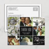 Wedding Collage Dank u Briefkaart (Voorkant / Achterkant)