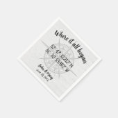 Wedding Compass GPS coördinaten Servet (Hoek)