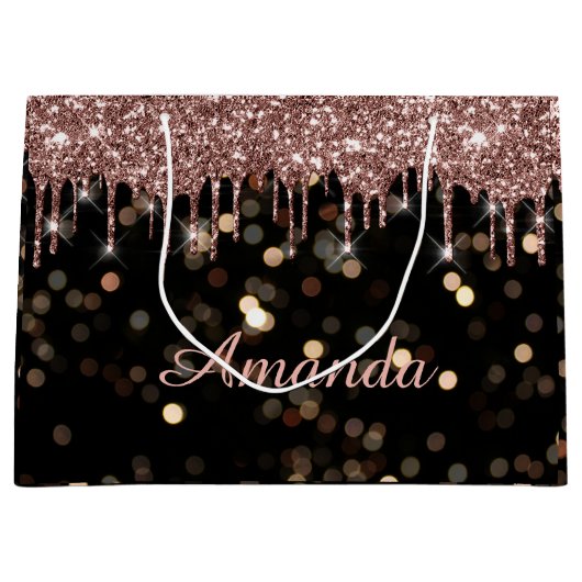 Wedding Confetti Luxury Roos Glitter Drivers Naam Groot Cadeauzakje (Voorkant)